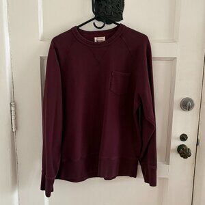 Todd Snyder X Champion Midweight Pocket Sweatshirt | Mens Large | Burgundy